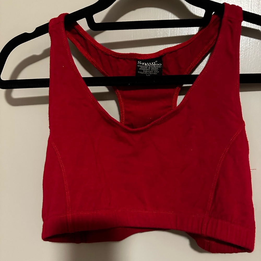 BAMBOO Red Sports Bra